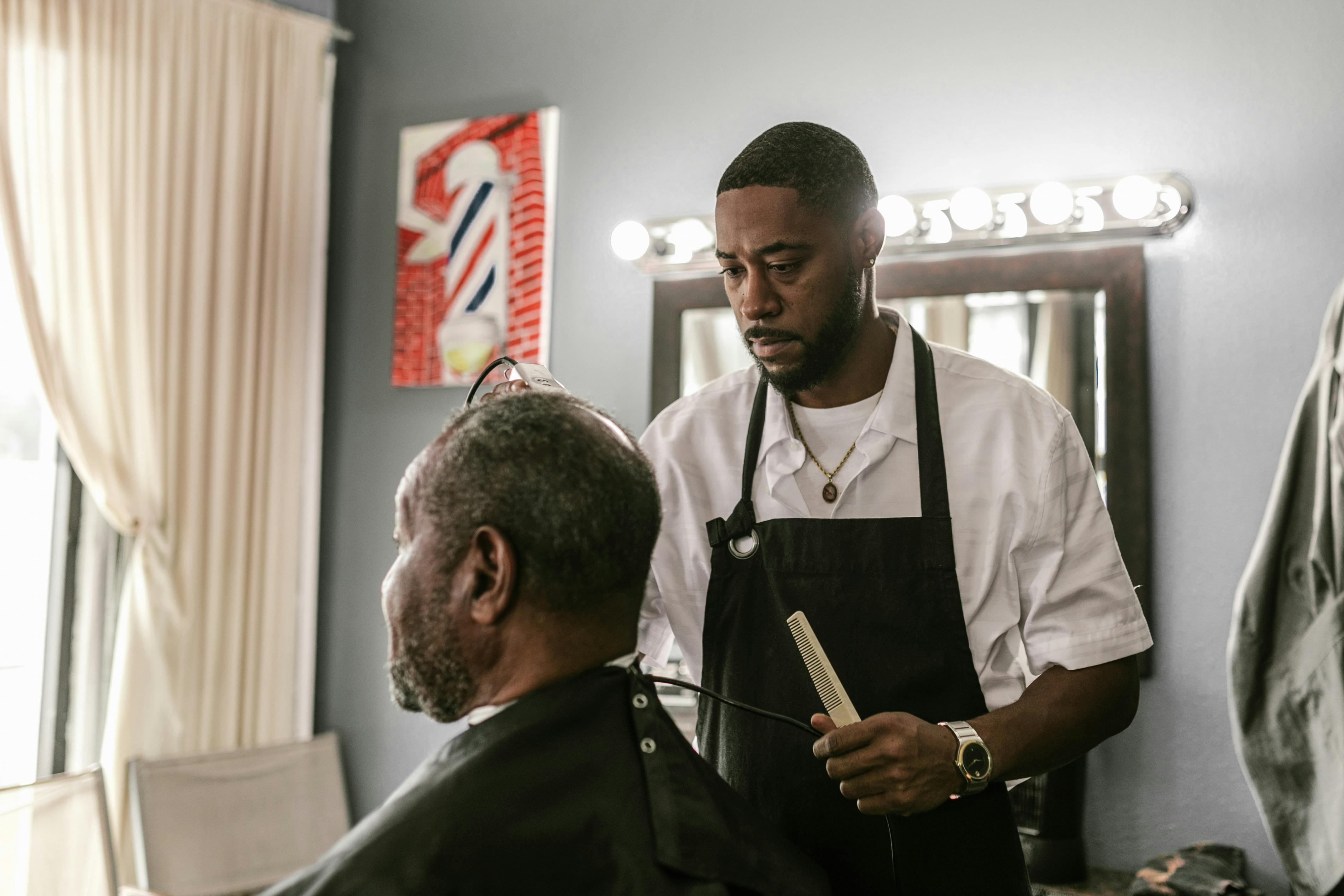 Barbershop scene